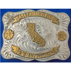 Scrolled California State 1989 Belt Buckle