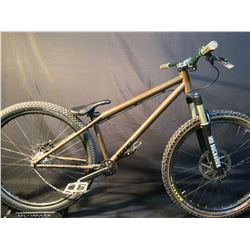 BROWN KONA SINGLE SPEED FRONT SUSPENSION MOUNTAIN BIKE WITH FULL DISC BRAKES