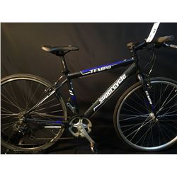 BLUE SUPERCYCLE TEMPO 21 SPEED HYBRID BIKE