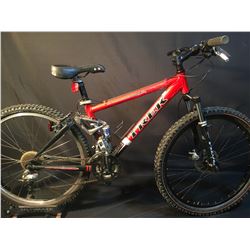 RED TREK ZR9000 21 SPEED FULL SUSPENSION MOUNTAIN BIKE WITH FRONT DISC BRAKES