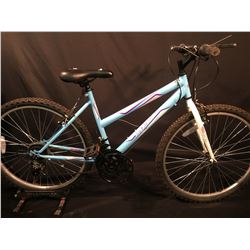 BLUE HUFFY GRANITE 18 SPEED FRONT SUSPENSION MOUNTAIN BIKE