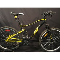 BLACK CCM STATIC 21 SPEED FULL SUSPENSION MOUNTAIN BIKE