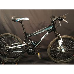 BLACK CCM STATIC 21 SPEED FULL SUSPENSION KIDS MOUNTAIN BIKE