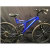 Image 1 : BLUE 18 SPEED FULL SUSPENSION MOUNTAIN BIKE