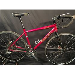RED KONA DEW DROP 24 SPEED ROAD BIKE WITH FULL DISC BRAKES