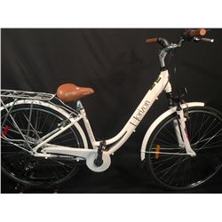 WHITE INFINITY HORIZON 6 SPEED EASY STEP FRONT SUSPENSION HYBRID BIKE
