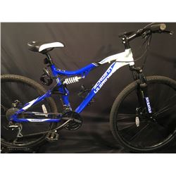 BLUE SCHWINN GRANDE 24 SPEED FULL SUSPENSION MOUNTAIN BIKE WITH FULL DISC BRAKES