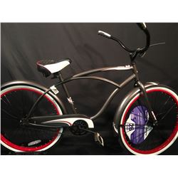 GREY HUFFY CRANBROOK SINGLE SPEED CRUISER BIKE