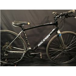 BLACK RALEIGH CADENT 27 SPEED HYBRID BIKE WITH FULL DISC BRAKES