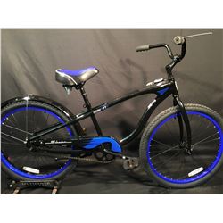 BLACK SCHWINN CORVETTE SINGLE SPEED KIDS CRUISER BIKE