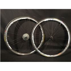 PAIR OF CAMPAGNOLO KHAMSIN 10 SPEED ROAD WHEELS