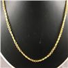 Image 2 : 1 PIECE TOTAL. 1 22-24KT YELLOW GOLD PEA LINK AND SPIRAL BAR LINK CHAIN, WEIGHS 24.70GRAMS, AND IS