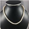 Image 2 : 4 PIECES TTL. 1- CHOKER LENGTH STRAND OF WHITE NEAR SPHERICAL FRESH WATER CULTURED PEARLS,