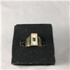 1 PIECE TOTAL. 1 - LADIES 14KT YELLOW GOLD NATURAL BLUE SAPPHIRE & DIAMOND SET DRESS RING. 12.30MM