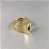 Image 2 : 1 PIECE TOTAL. 1 - LADIES 14KT YELLOW GOLD NATURAL BLUE SAPPHIRE & DIAMOND SET DRESS RING. 12.30MM