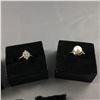 Image 3 : 5 PIECES TTL. 1 - LADIES 10KT YELLOW GOLD COLOURLESS CUBIC ZIRCONIA DRESS RING, 1.70GRAMS. 1 - PAIR
