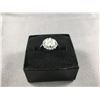 Image 2 : 1 PIECE TTL. 1 - LADIES 18KT WHITE GOLD DIAMOND SET ENGAGEMENT OR DRESS RING, HALO CLUSTER, 15