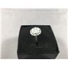 Image 3 : 1 PIECE TTL. 1 - LADIES 18KT WHITE GOLD DIAMOND SET ENGAGEMENT OR DRESS RING, HALO CLUSTER, 15