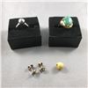 Image 1 : 4 PIECES TTL. 1 - LADIES 14KT YELLOW GOLD VINTAGE NATURAL BURMESE JADEITE DRESS RING, 1 OVAL