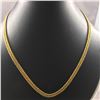 Image 2 : 1 PIECE TTL. 1 - 22KT YELLOW GOLD HEAVY CURBED-HERRING BONE LINK NECKLACE. CHAIN WEIGHS 37.60GRAMS,