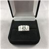 Image 1 : 1 PIECE TTL. 1 - 14KT WHITE GOLD DIAMOND SET GENTS OR LADIES DRESS RING. 10 ROUND BRILLIANT CUT