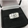 Image 2 : 1 PIECE TTL. 1 - 14KT WHITE GOLD DIAMOND SET GENTS OR LADIES DRESS RING. 10 ROUND BRILLIANT CUT