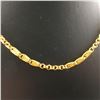 Image 3 : 1 PIECE TTL. 1 - 22KT YELLOW GOLD HEAVY PEA & SPIRAL BAR LINK CHAIN, WEIGHS 33.30 GRAMS AND IS 48CM