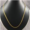 Image 2 : 2 PIECES TTL. 1 - 22-24KT YELLOW GOLD "TIGER'S EYE" STYLE LINK CHAIN, WEIGHS 21.20GRAMS, 51CM LONG,