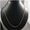 Image 2 : 2 PIECES TTL. 1 - 22-24KT YELLOW GOLD CURBED LINK CHAIN, WEIGHS 23.30GRAMS, 52CM LONG, CLASP MARKED