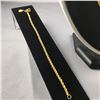 Image 3 : 2 PIECES TTL. 1 - 22-24KT YELLOW GOLD CURBED LINK CHAIN, WEIGHS 23.30GRAMS, 52CM LONG, CLASP MARKED