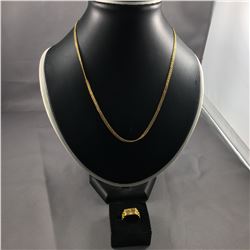2 PIECES TTL. 1 - 20KT YELLOW GOLD FLEXIBLE LINK CHAIN, WEIGHS 8.20GRAMS, 46CM LONG, REPL VALUE