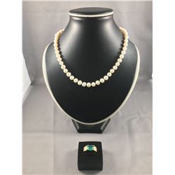 2 PIECES TTL. 1-ONE 14KT YELLOW GOLD NATURAL EMERALD GENTS DRESS RING, SOLITAIRE DESIGN, 8.55 MM.