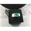 Image 3 : 2 PIECES TTL. 1-ONE 14KT YELLOW GOLD NATURAL EMERALD GENTS DRESS RING, SOLITAIRE DESIGN, 8.55 MM.