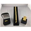 Image 1 : 3 ITEMS TTL. 1-ONE 22-24KT YELLOW GOLD LINK STYLE BRACELET, WEIGHS 23.30 GRAMS, 8.75 X 7.40 MM.,