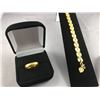 Image 2 : 3 ITEMS TTL. 1-ONE 22-24KT YELLOW GOLD LINK STYLE BRACELET, WEIGHS 23.30 GRAMS, 8.75 X 7.40 MM.,