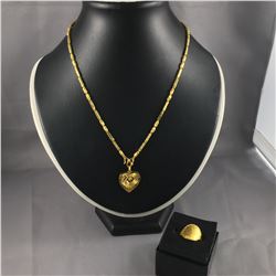 22-24KT YELLOW GOLD BAR LINK CHAIN.  10.60 GRAMS, IS 46CM LONG MARKED 999.9. REPLACEMENT VALUE: