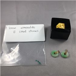 ONE 22-24KT YELLOW GOLD GENTS DRESS RING WITH DIAMOND CUT DESIGN WITH A PHOENIX DESIGN WEIGHS