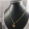 Image 2 : ONE 22-24KT YELLOW GOLD BRIGHT CUT LEAF DESIGN LINK CHAIN 45 CM LONG. MARKED 999.9 REPLACEMENT