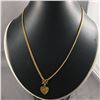Image 2 : ONE 22-24KT YELLOW GOLD CHAIN 50CM LONG REPLACEMENT VALUE: $2500.00. ONE 22-24KT YELLOW GOLD HEART