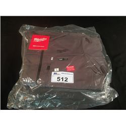 GREY MENS MILWAUKEE M12 HEATED JACKET - SIZE L - NO BATTERY