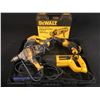 Image 1 : LOT OF ASSORTED DEWALT POWER TOOLS: HAMMER DRILL, VSR DRILL, JIG SAW, SAWZALL & CUT-OUT TOOL KIT