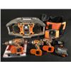 Image 1 : LOT OF ASSORTED RIDGID POWER TOOLS: 3 DRILLS, JOB SITE RADIO, 2 BATTERIES & CHARGER