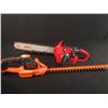 Image 1 : HOMELITE XL1 GAS CHAINSAW & BLACK & DECKER ELECTRIC HEDGETRIMMER