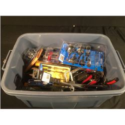 BIN OF ASSORTED HAND TOOLS