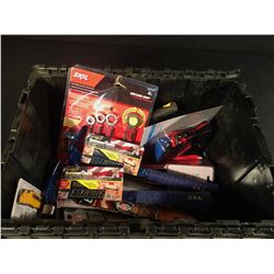 BIN OF ASSORTED BRAND NEW HAND TOOLS