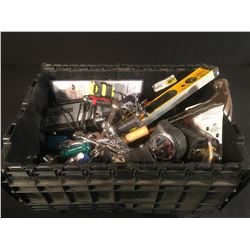 BIN OF ASSORTED HAND TOOLS