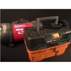 RIDGID PRO PACK VACUUM CLEANER & SHOP VAC AIR CLEANER