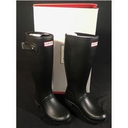 LADIES BLACK HUNTER ORIGINAL TOUR KNEE HIGH RUBBER BOOTS - SIZE 7