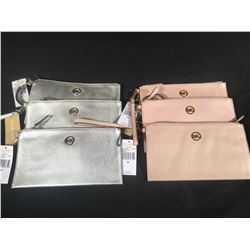 (3) GREY & (3) PINK MICHAEL KORS CLUTCHES