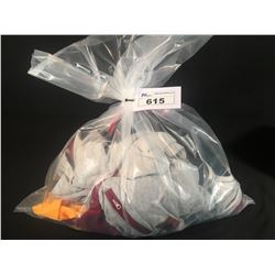 BAG OF ASSORTED MENS CLOTHING: SWEATERS, HATS & UNDERWEAR